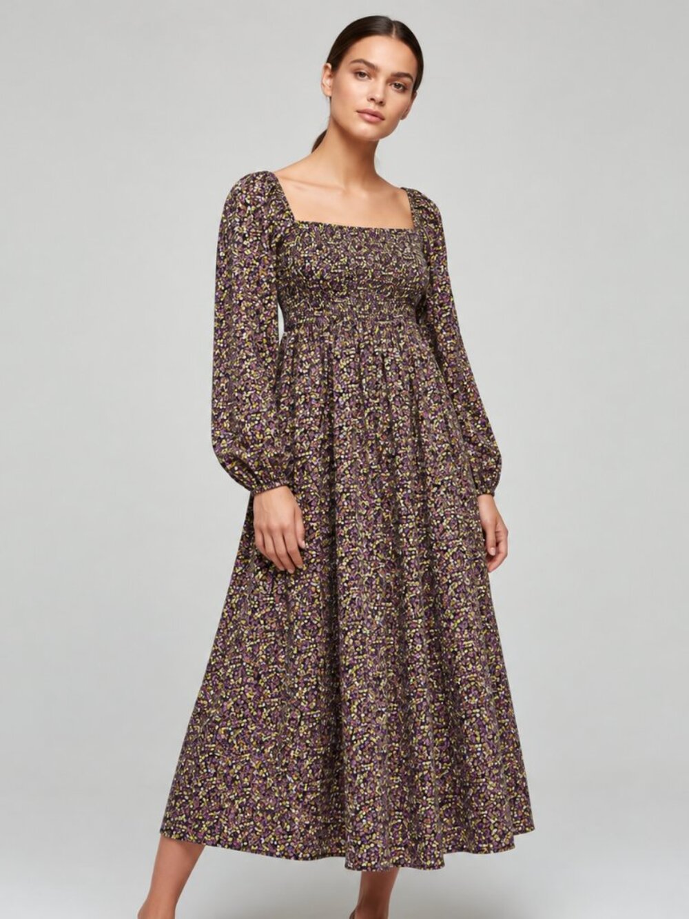 Organic Cotton J Crew Daydream Dress in Liberty® Busy Izzy Pink Yellow Fabric L